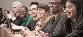 Students in a lecture theatre